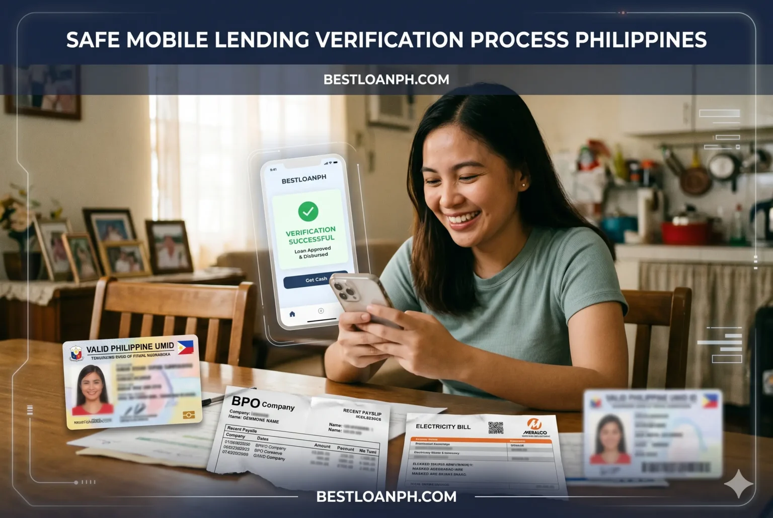 Safe Mobile Lending Verification Process Philippines Legitimate safe utang online app using secure KYC verification and transparent repayment disclosures