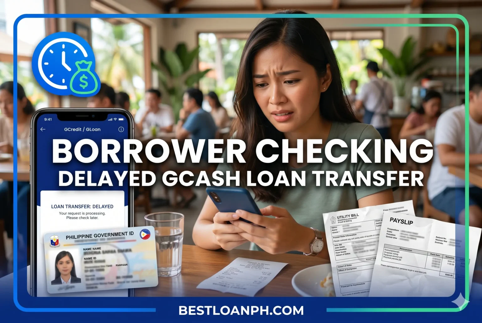 Philippine borrower waiting for delayed fast release utang online payout to GCash